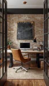 Industrial Inspired Masculine Office Design