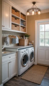 Install countertops above machines