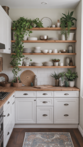 Install floating shelves nearby