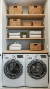 Install tall shelving units