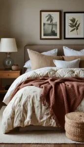 Keep bedding loosely styled