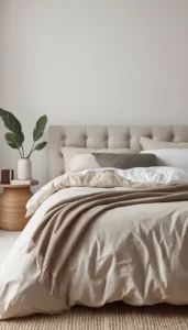 Keep bedding loosely styled