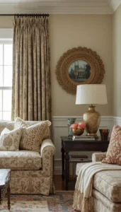 Layer curtains, cushions, and throws