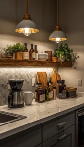 Lighting That Enhances the Coffee Station