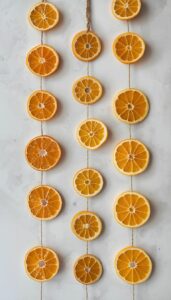 Make dried orange or fruit garlands