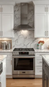 Marble Backsplash for a Luxurious Feel