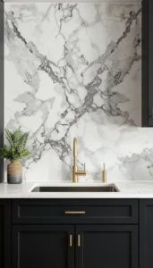 Marble Backsplash for a Luxurious Feel