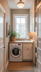 Match cabinetry with wall tones