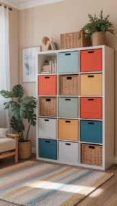 Match storage with room colors