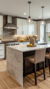 Match with neutral cabinetry