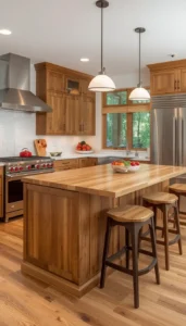 Match wood tones with flooring