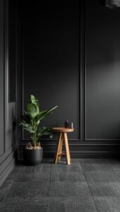 Matte Black Walls for a Strong Foundation