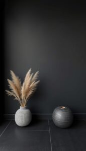 Matte Black Walls for a Strong Foundation