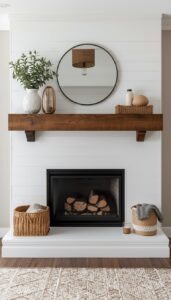 Minimal Rustic Mantel Styling