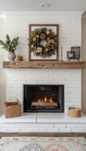 Minimal Rustic Mantel Styling
