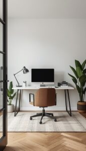 Minimalist Masculine Home Office Styling