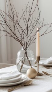 Minimalist Winter Centerpieces