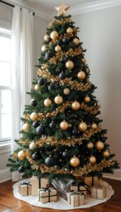 Mix matte and metallic ornaments