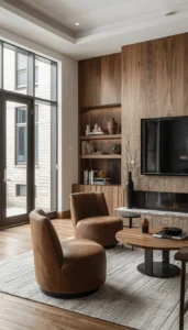 Mix wood with metal accents