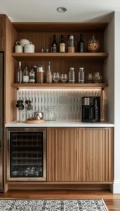 Modern Coffee Bar Designs With Clean Lines