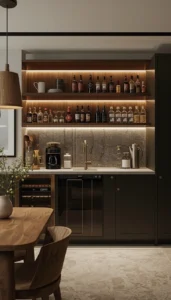 Modern Coffee Bar Designs With Clean Lines