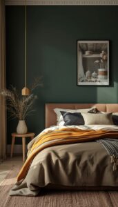 Moody Bedroom With Natural Elements