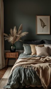 Moody Bedroom With Natural Elements
