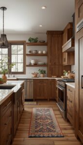 Natural Materials and Wood Accents