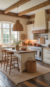 Natural Materials and Wood Accents