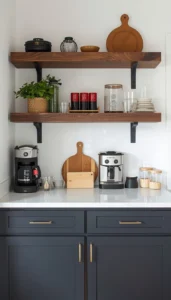 Open Shelf Coffee Bars Above the Counter