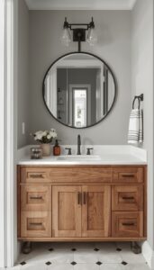 Opt for Round or Oval Mirrors