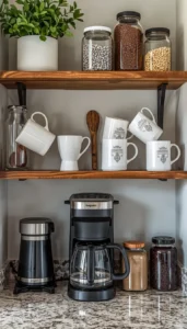 Organize mugs and jars neatly