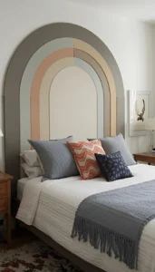 Painted Arch or Shape Behind the Bed