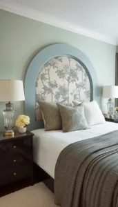 Painted Arch or Shape Behind the Bed