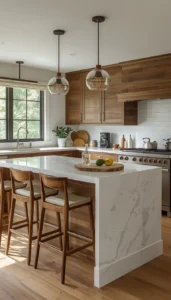 Pair with light countertops