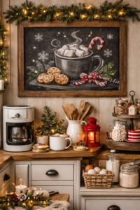 Place art near coffee or baking stations