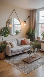 Place mirrors across from windows