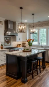 Position decor under pendant lights