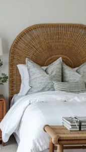 Rattan and Woven Headboards for Natural Style