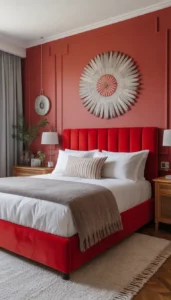 Red Headboards for a Statement Bed