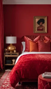 Red and Gold Accents for a Luxe Feel