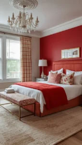 Red and White Bedrooms for a Clean Contrast