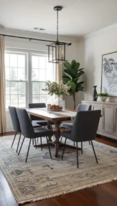 Rugs That Anchor the Dining Area