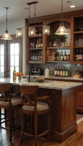 Rustic and Farmhouse Home Bar Decor for Warmth