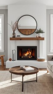 Scandinavian Fireplace or Focal Wall Styling