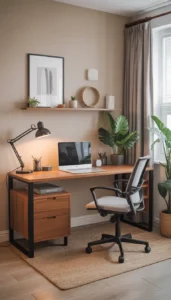 Select desks with clean lines