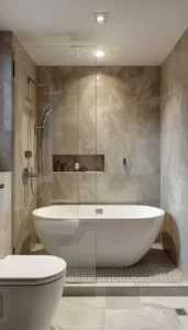 Shower and Tub Areas With Visual Impact
