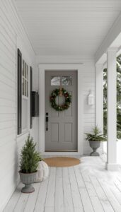 Simple and Minimalist Winter Porch Decor