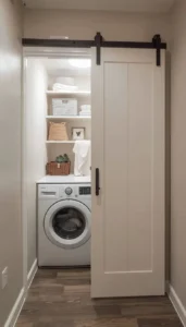 Sliding Doors to Eliminate Door Swing Space