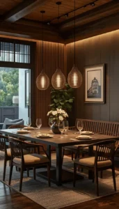 Soft Lighting for a Relaxed Dining Mood